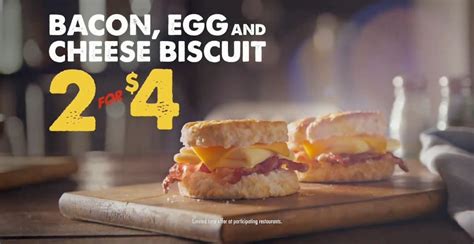 Bojangles 2 for $4 - Double the breakfast flavor this April when you snag 2 Bacon, Egg & Cheese biscuits for $4 at your local Bojangles'. Come see us today!